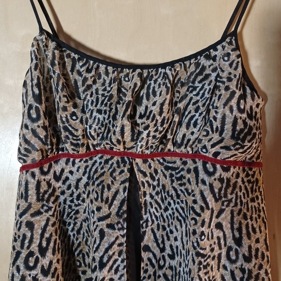 DELICATES Cheetah Print Babydoll Slip_Size Medium - Picture 3 of 7